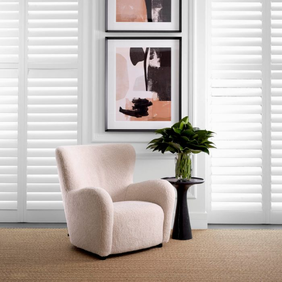 Table d'appoint en marbre noir | Eichholtz Pompano Low | REMO-HOME, mobilier et décoration d'intérieur