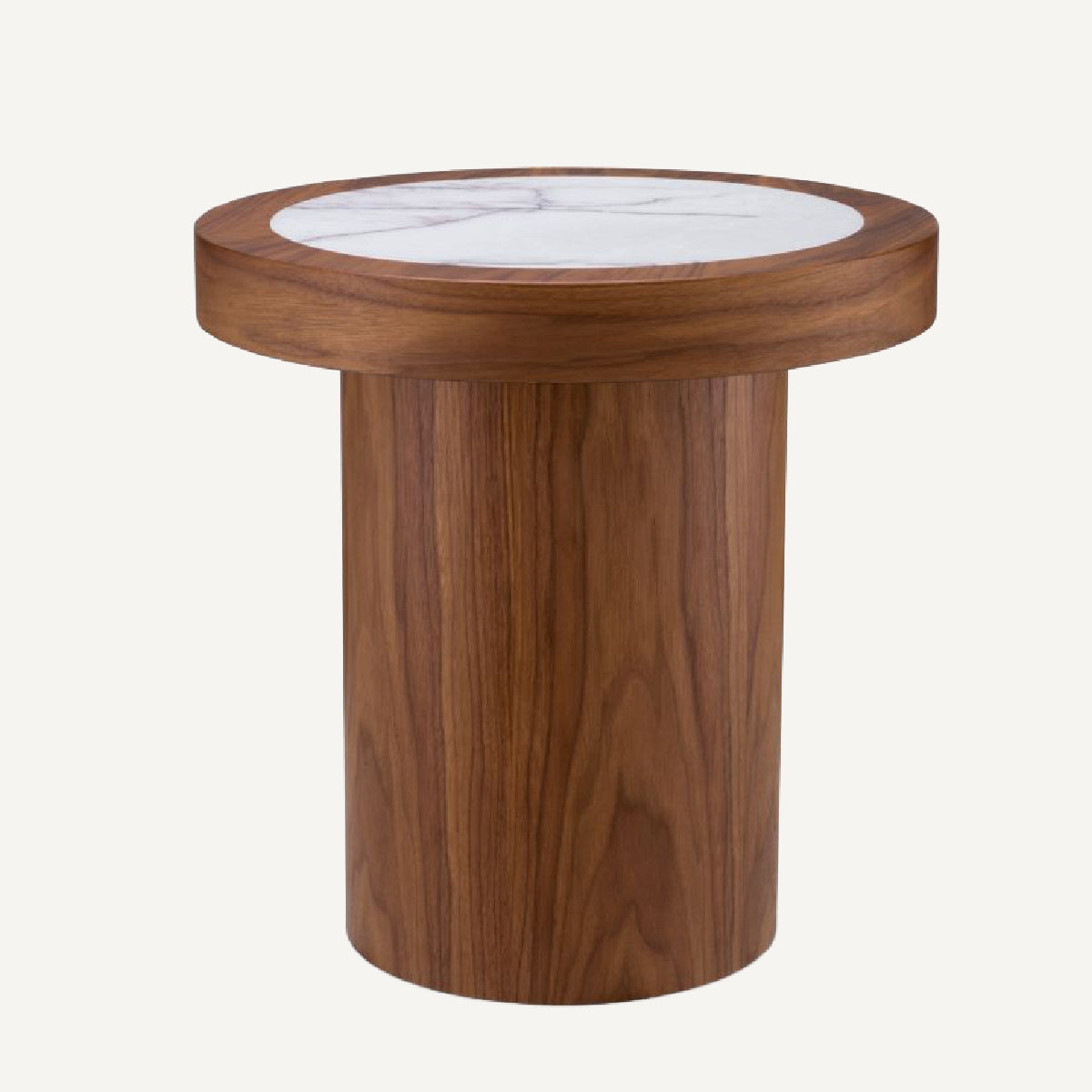 Table d'appoint en noyer et marbre blanc | Eichholtz Presedio | REMO-HOME, mobilier et décoration d'intérieur