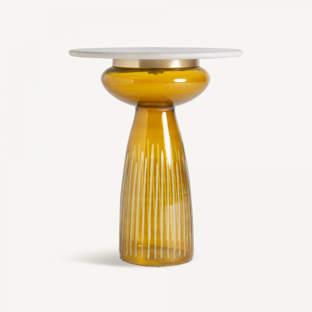 Table d'appoint en verre soufflé jaune | VICAL Dalsbida | REMO-HOME, mobilier design et décoration d'intérieur