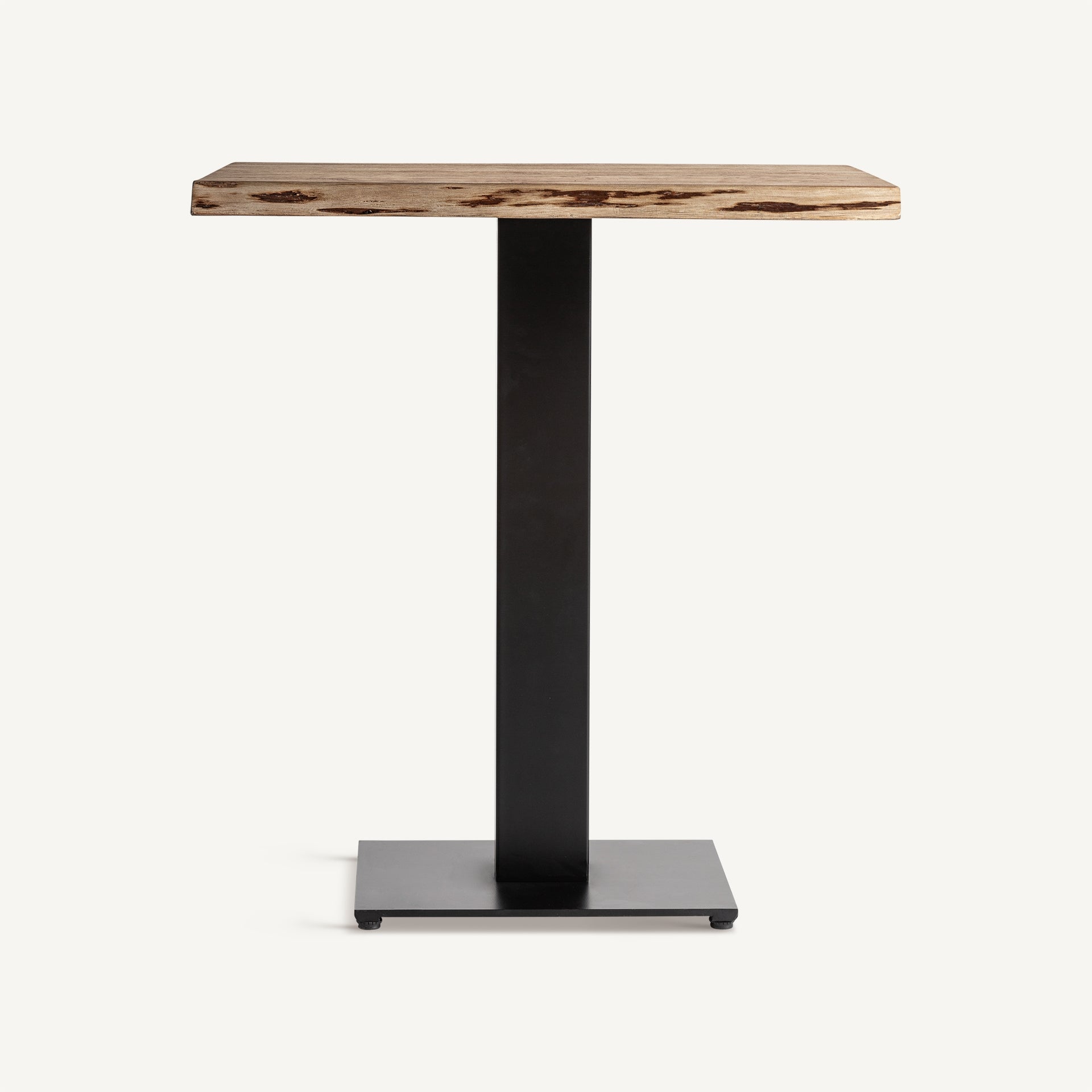 Table de bar carrée bois acacia et fer noir | VICAL Tinjat | REMO-HOME, mobilier design et décoration d'intérieur