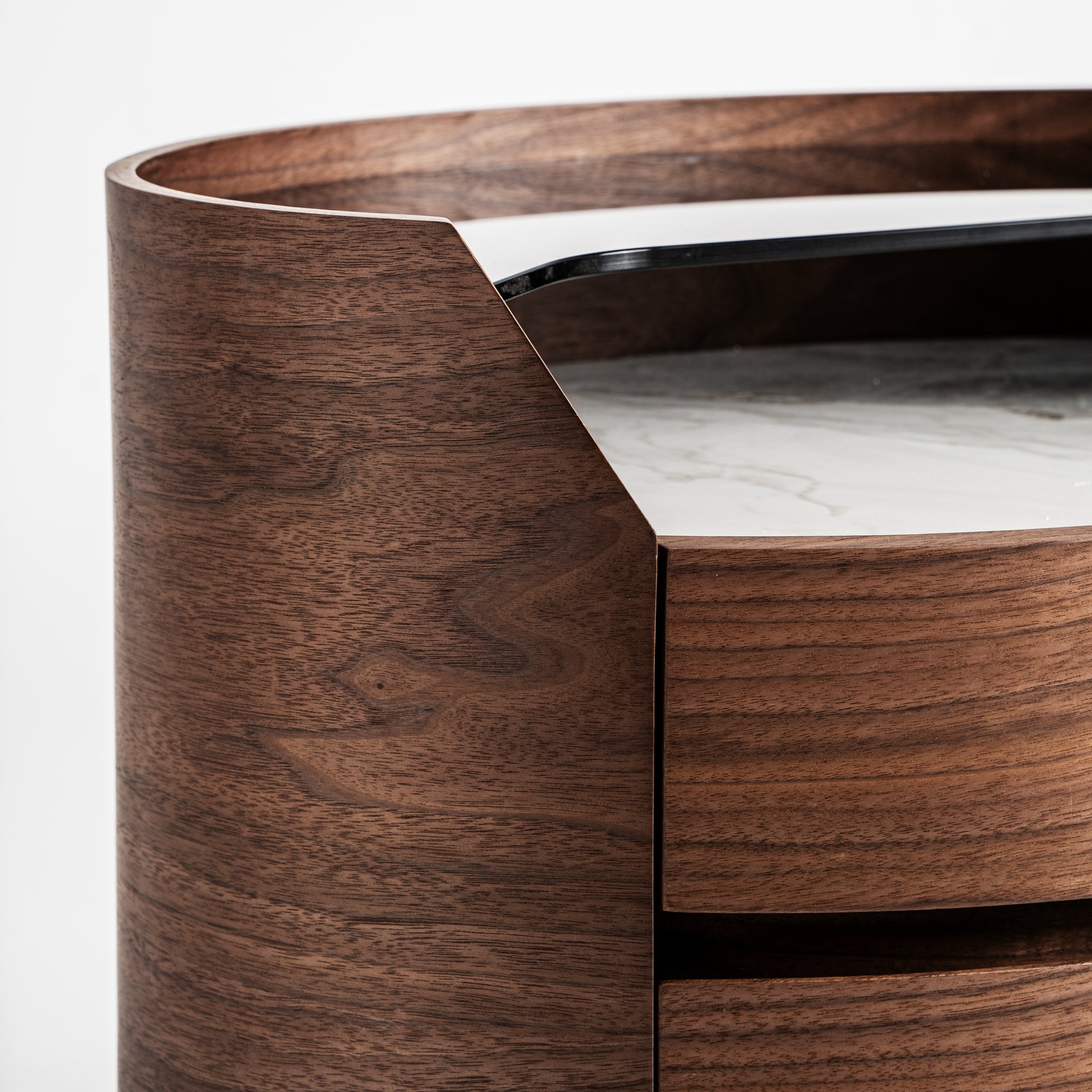 Table de chevet bois verre céramique blanc | VICAL Lecco | REMO-HOME, mobilier design et décoration d'intérieur