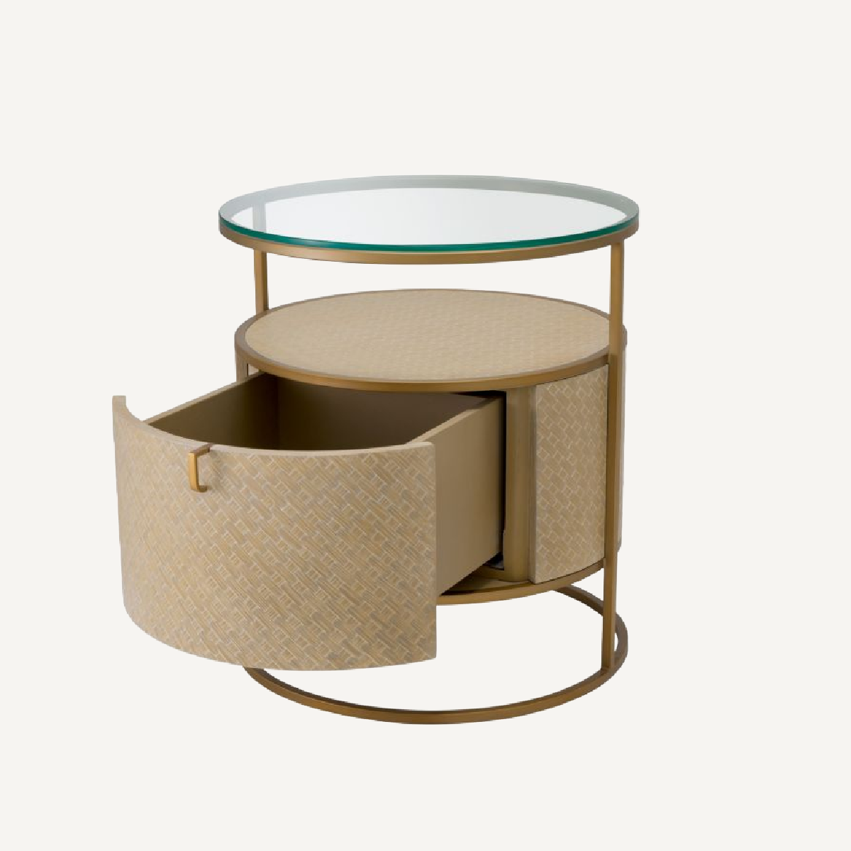 Table de chevet en chêne tressé beige | Eichholtz Napa Valley | REMO-HOME, mobilier et décoration d'intérieur