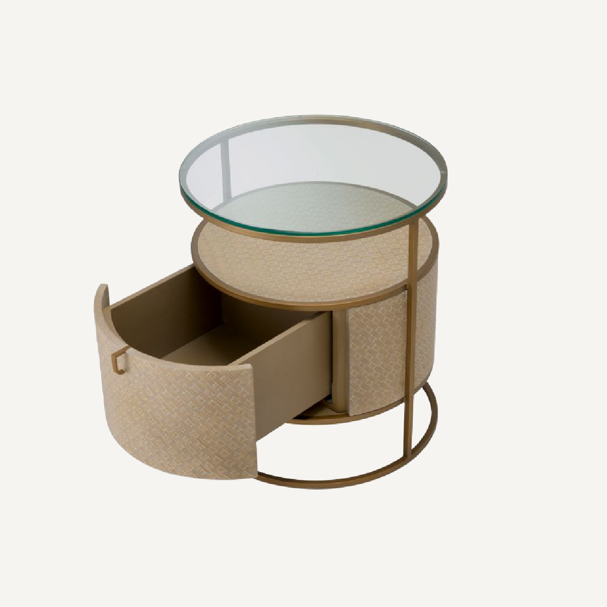 Table de chevet en chêne tressé beige | Eichholtz Napa Valley | REMO-HOME, mobilier et décoration d'intérieur