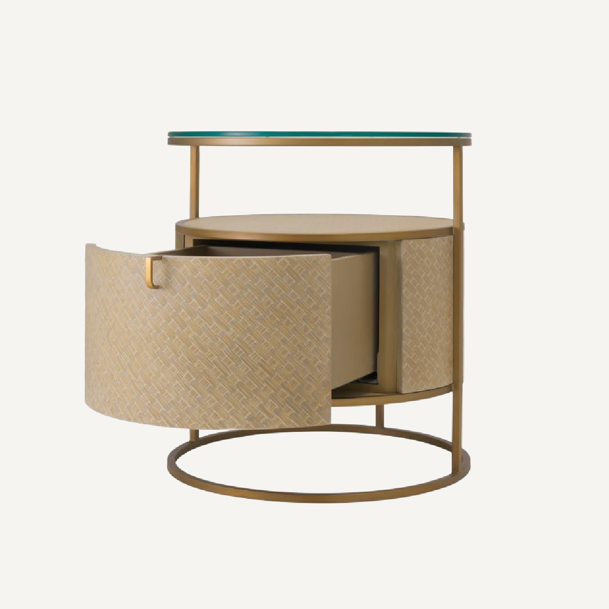 Table de chevet en chêne tressé beige | Eichholtz Napa Valley | REMO-HOME, mobilier et décoration d'intérieur