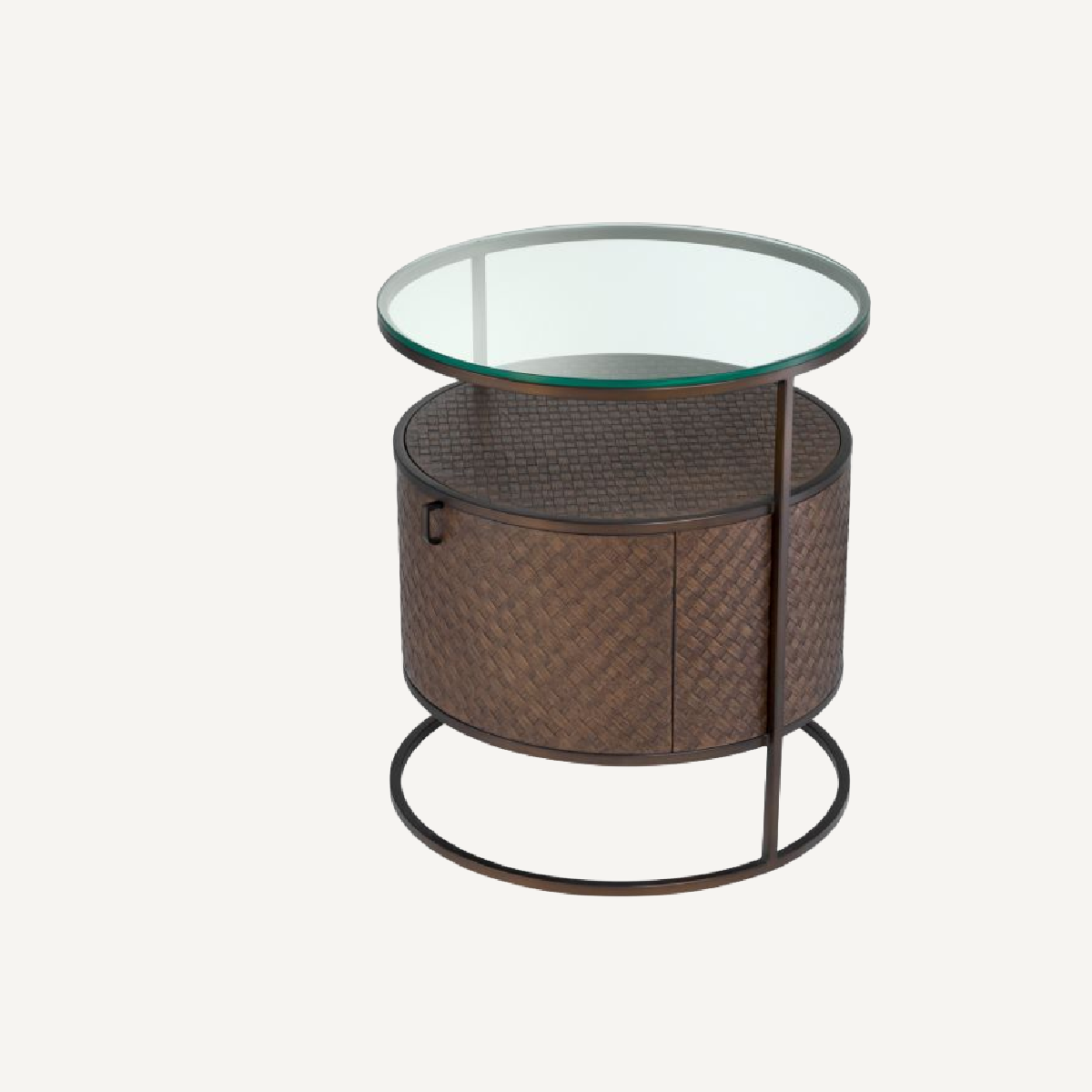 Table de chevet en chêne tressé marron | Eichholtz Napa Valley | REMO-HOME, mobilier et décoration d'intérieur