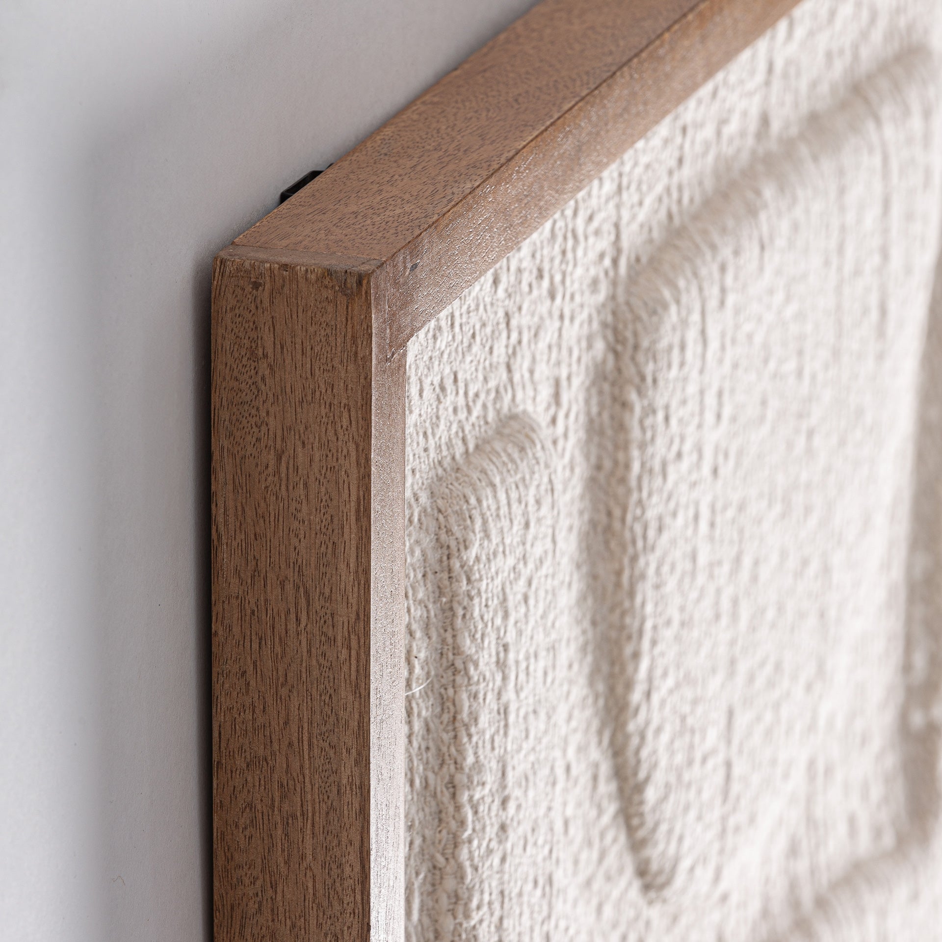 Tableau coton blanc-cassé & bois de manguier | VICAL Sobek | REMO-HOME, mobilier design et décoration d'intérieur