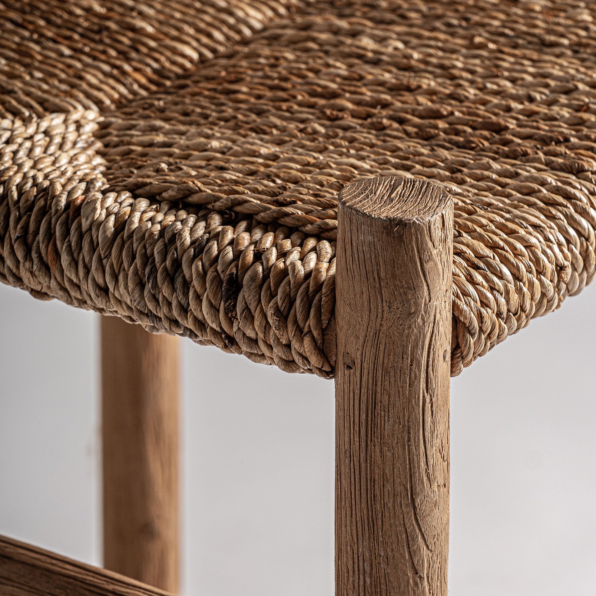 Tabouret de bar bois de teck et fibre naturelle | VICAL Voghera | REMO-HOME, mobilier design et décoration d'intérieur