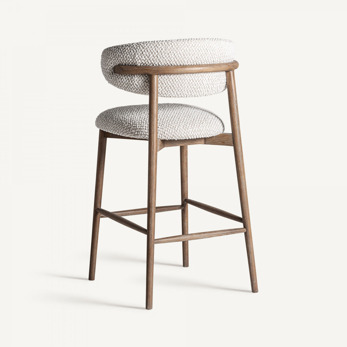 Tabouret de bar en tissu beige | Vical Gerb | REMO-HOME, mobilier design et décoration d'intérieur