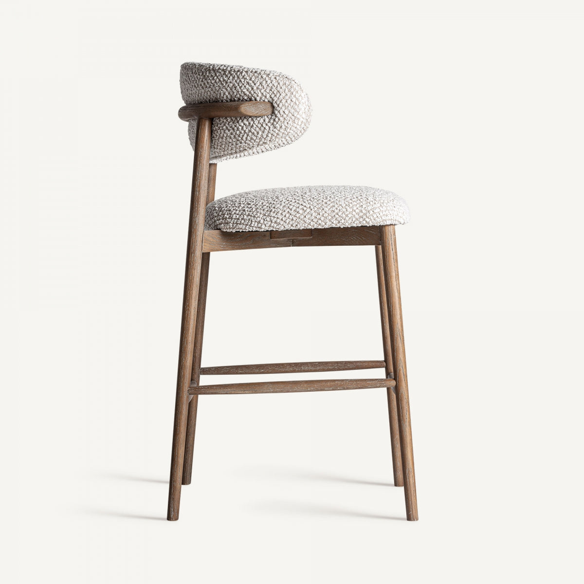 Tabouret de bar en tissu beige | Vical Gerb | REMO-HOME, mobilier design et décoration d'intérieur
