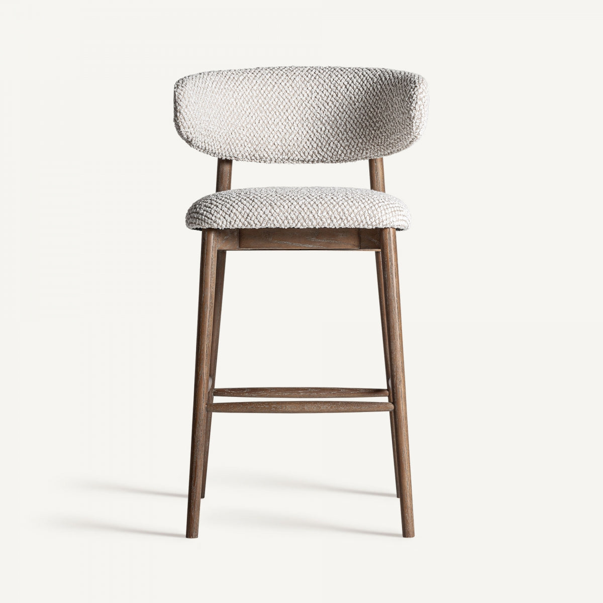 Tabouret de bar en tissu beige | Vical Gerb | REMO-HOME, mobilier design et décoration d'intérieur