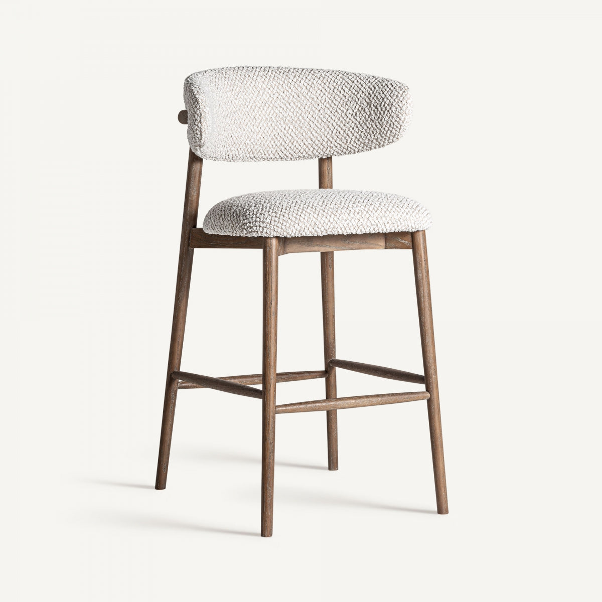 Tabouret de bar en tissu beige | Vical Gerb | REMO-HOME, mobilier design et décoration d'intérieur