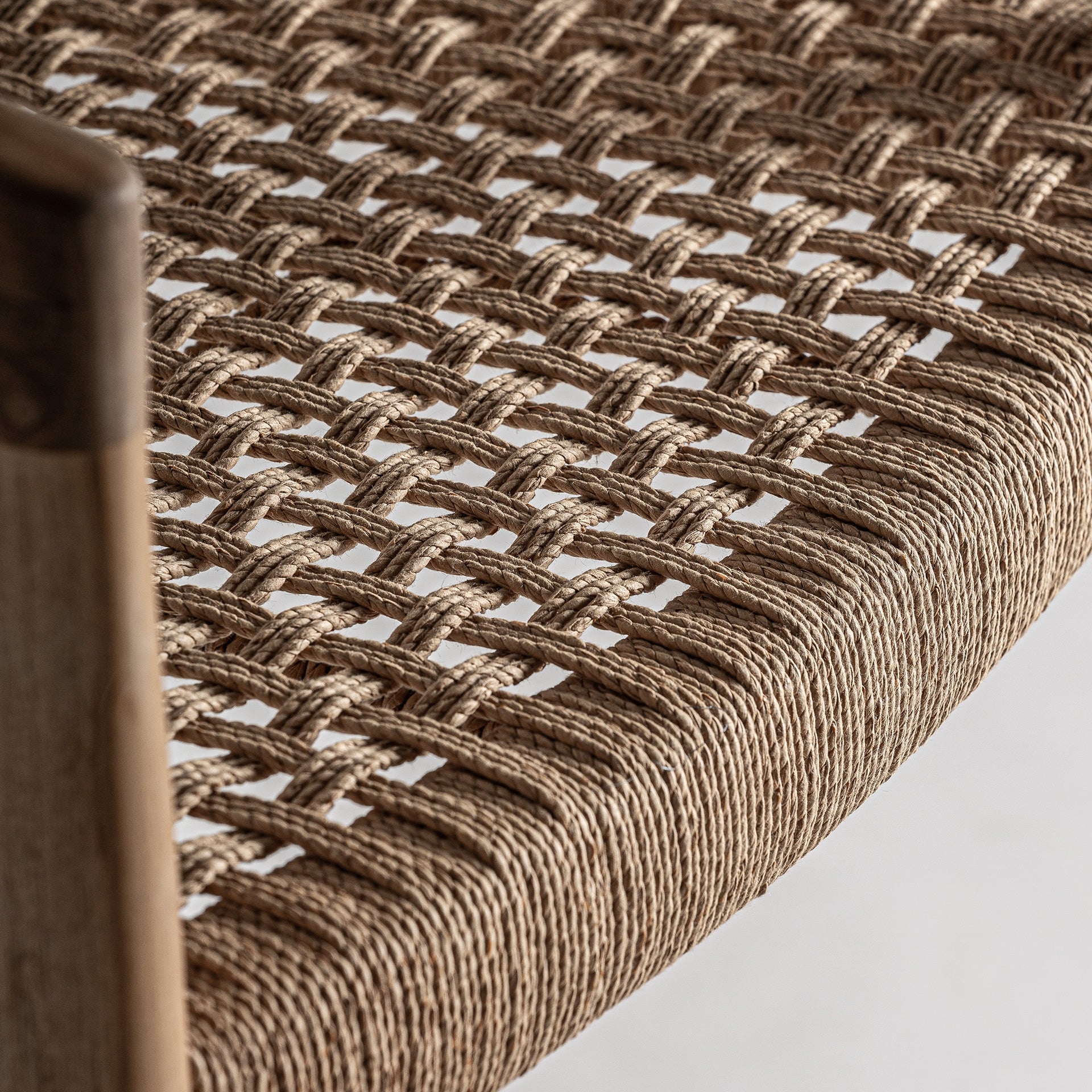 Tabouret de bar large teck et fibre naturelle | VICAL Caen | REMO-HOME, mobilier design et décoration d'intérieur