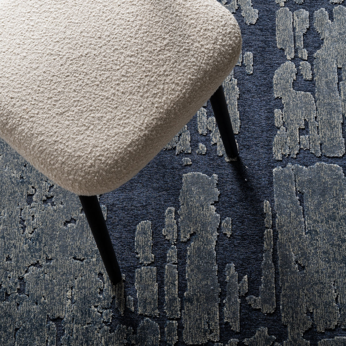 Tapis en tissu bleu de gris 200 x 300 cm | Vical Jade | REMO-HOME, mobilier et décoration d'intérieur