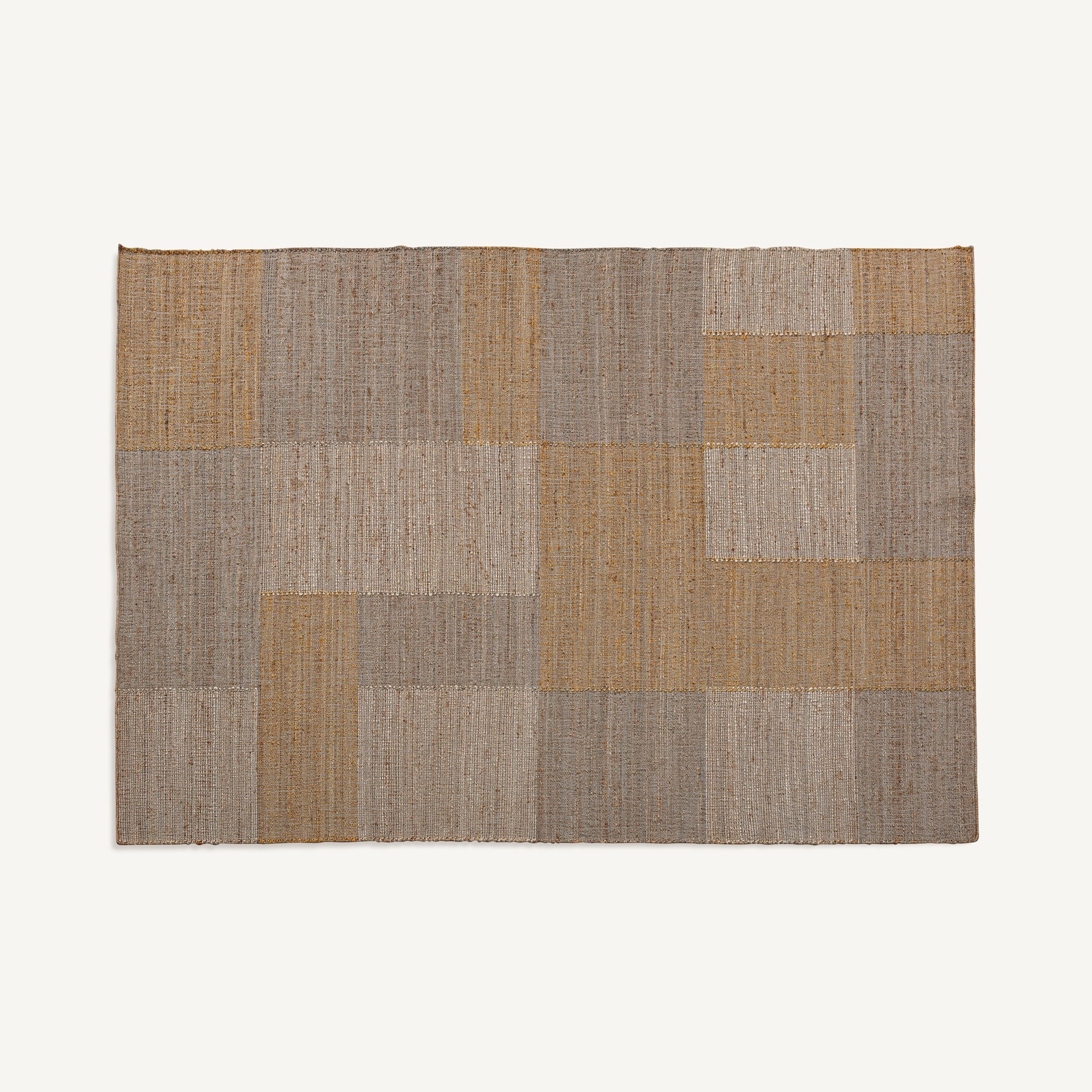 Tapis jute coton géométrique gris ocre 300 × 200 cm | VICAL Takara | REMO-HOME, mobilier design et décoration d'intérieur