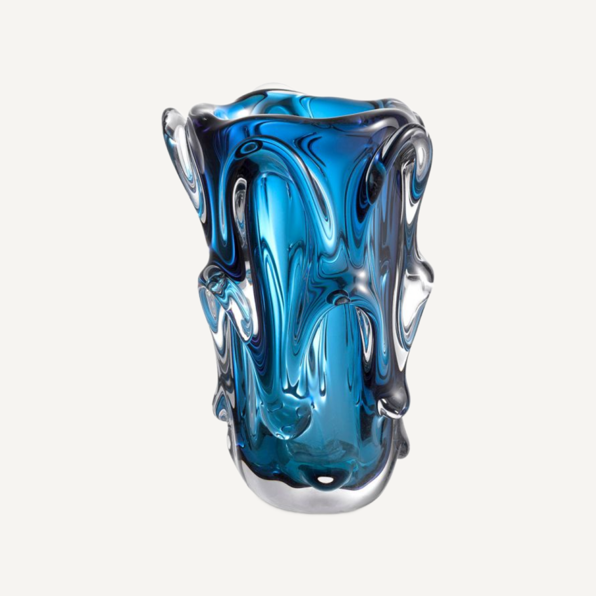Vase en verre soufflé bleu | Eichholtz Aila L | REMO-HOME, mobilier et décoration d'intérieur