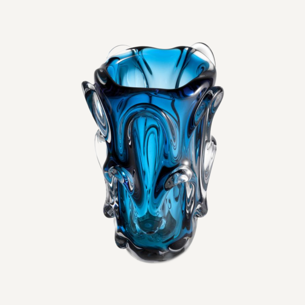 Vase en verre soufflé bleu | Eichholtz Aila L | REMO-HOME, mobilier et décoration d'intérieur