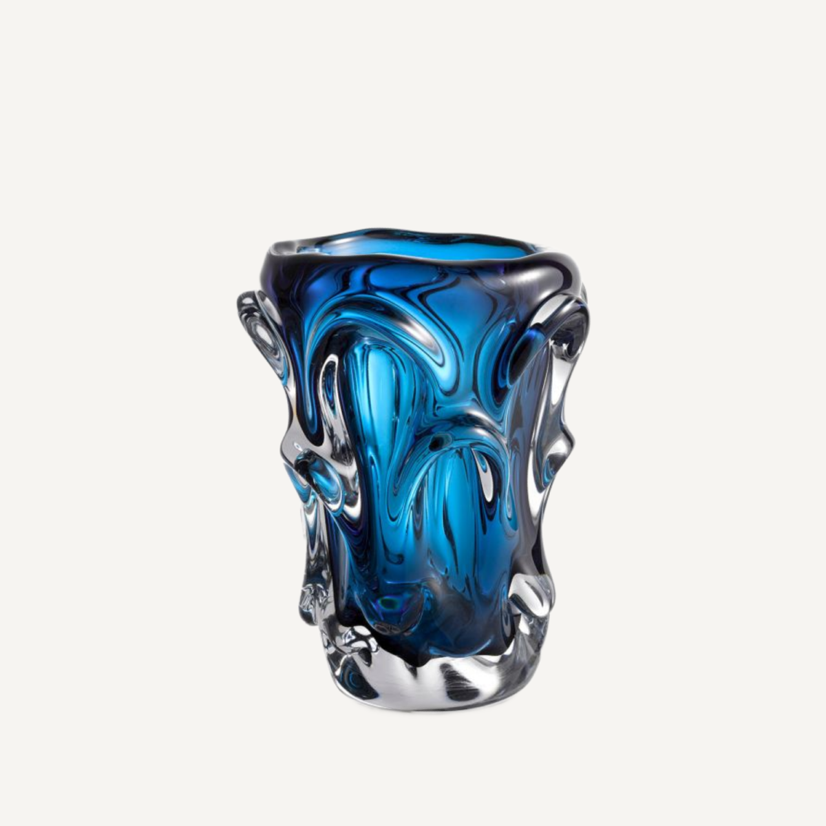 Vase en verre soufflé bleu | Eichholtz Aila S | REMO-HOME, mobilier et décoration d'intérieur