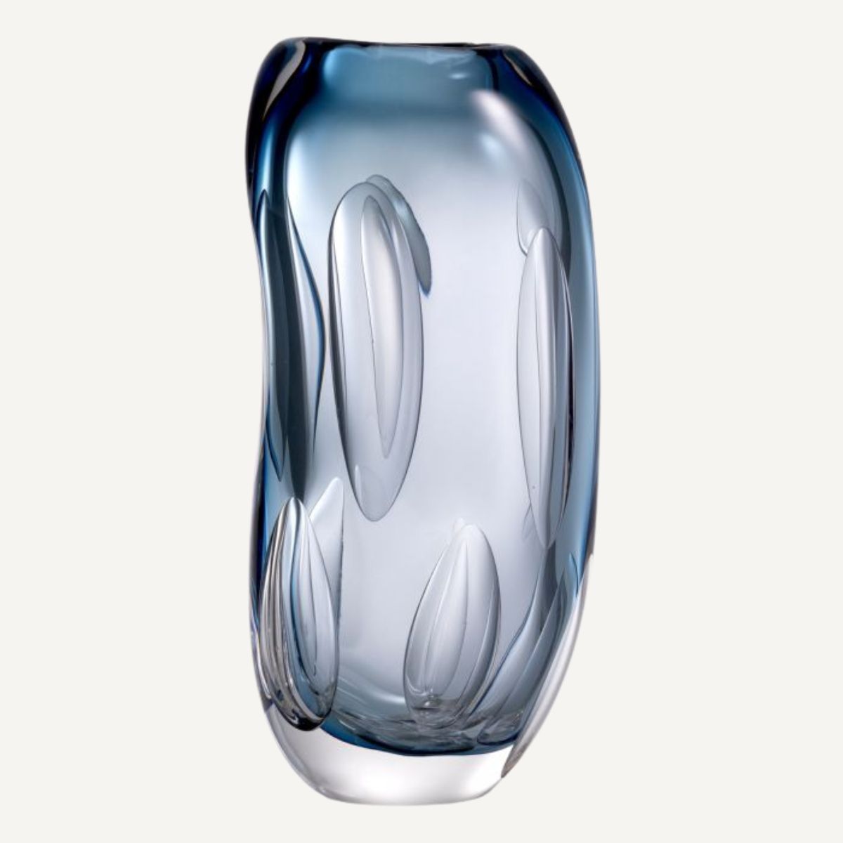 Vase en verre soufflé bleu | Eichholtz Sianni M | REMO-HOME, mobilier et décoration d'intérieur