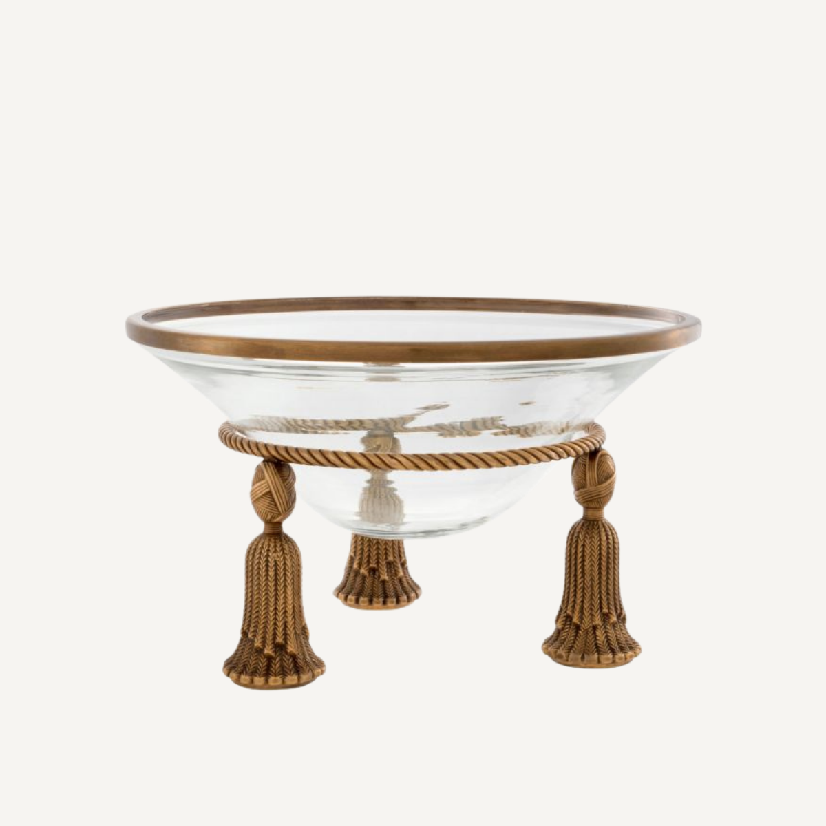 Vide poche en verre et laiton vieilli | Eichholtz Tassel | REMO-HOME, mobilier et décoration d'intérieur