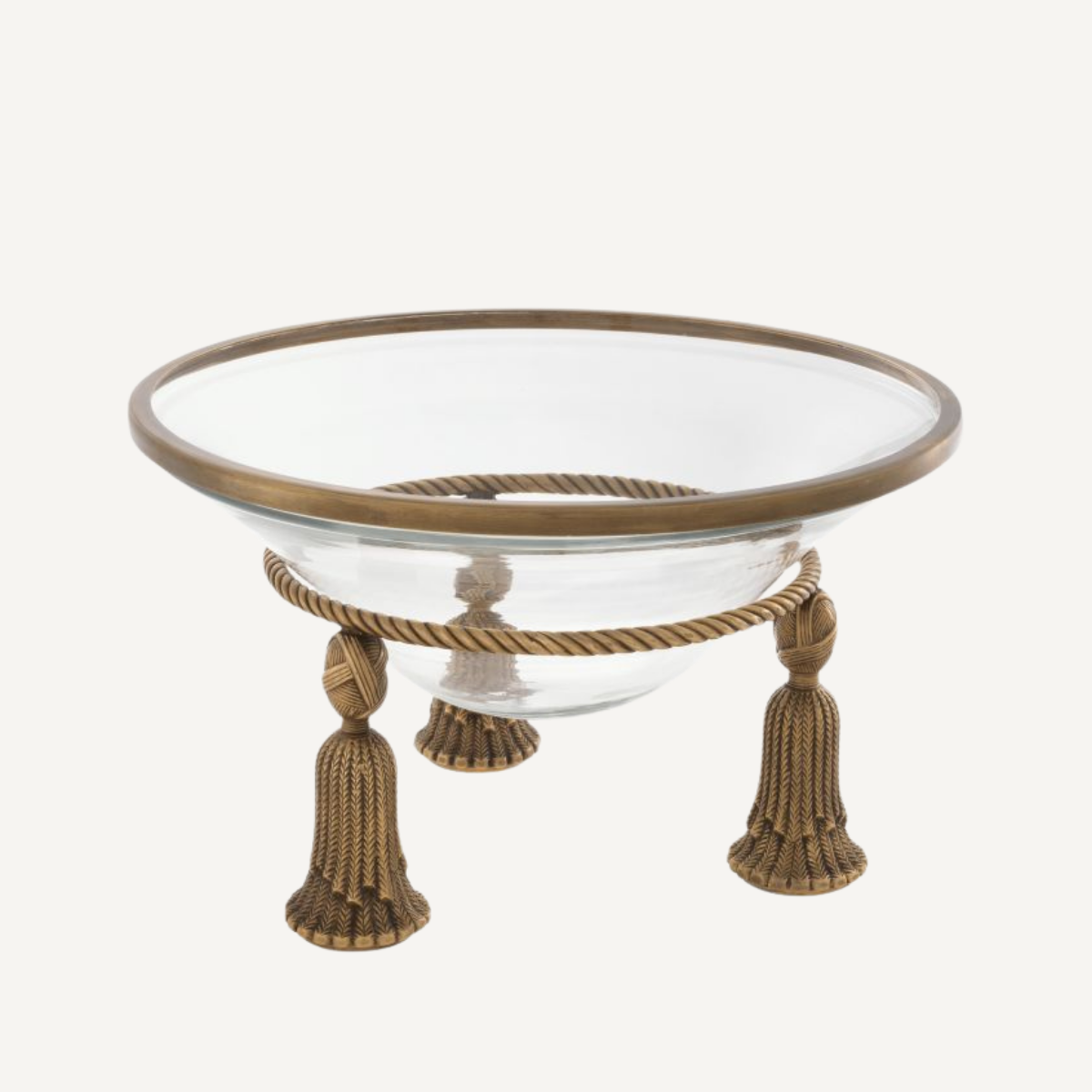 Vide poche en verre et laiton vieilli | Eichholtz Tassel | REMO-HOME, mobilier et décoration d'intérieur