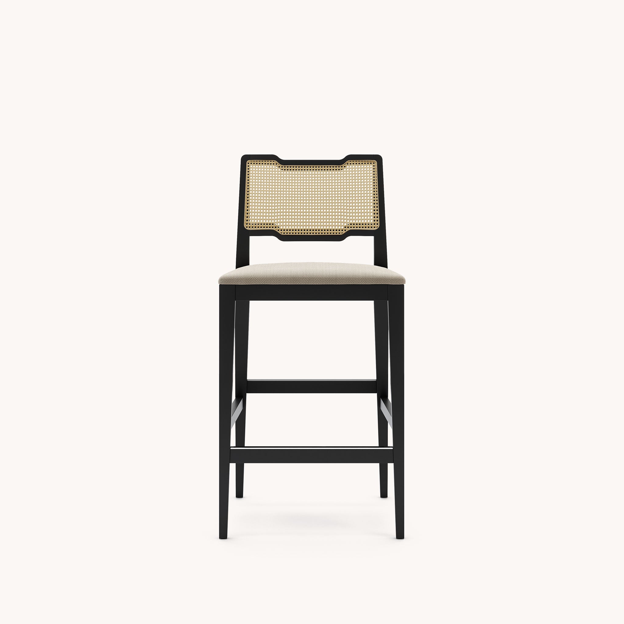 Chaise de comptoir à motifs marron clair | Domkapa Eva