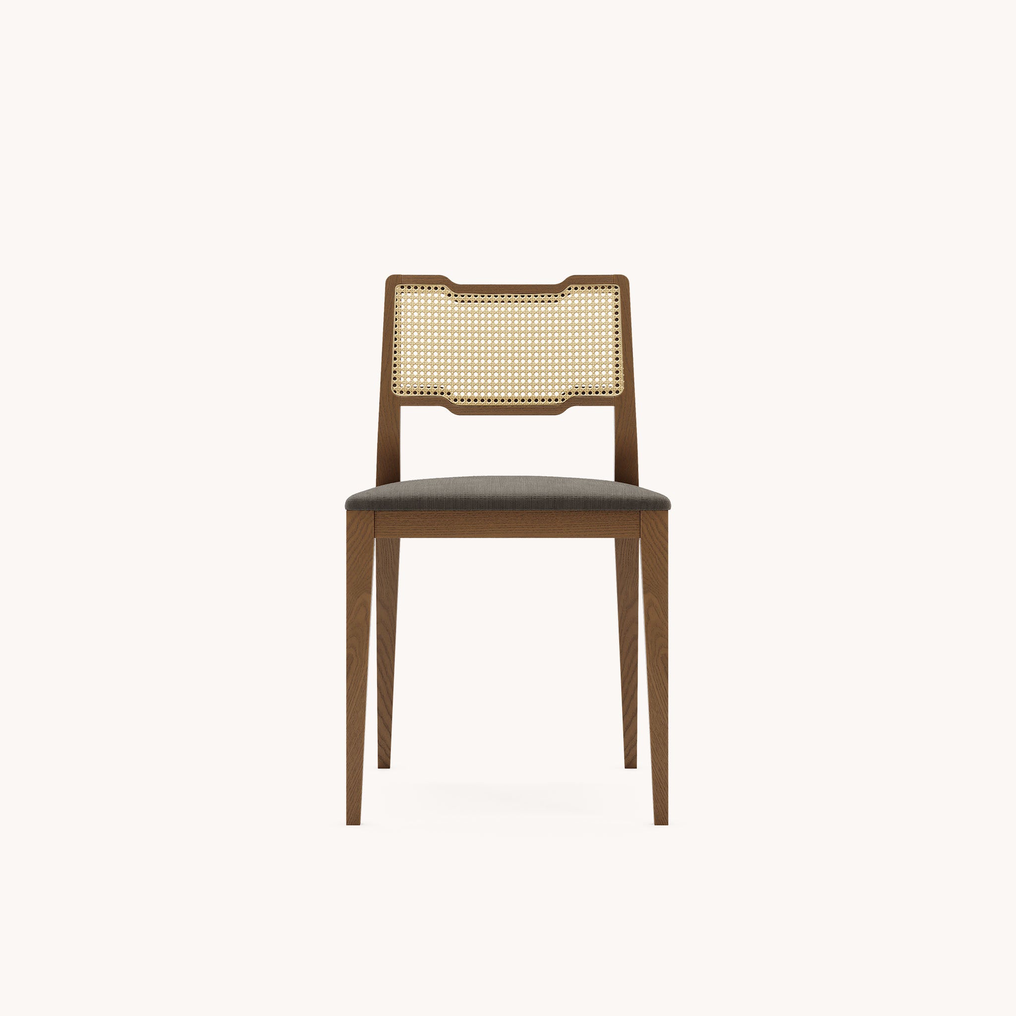 Chaise de salle à manger en velours et bois teinté | Domkapa Eva