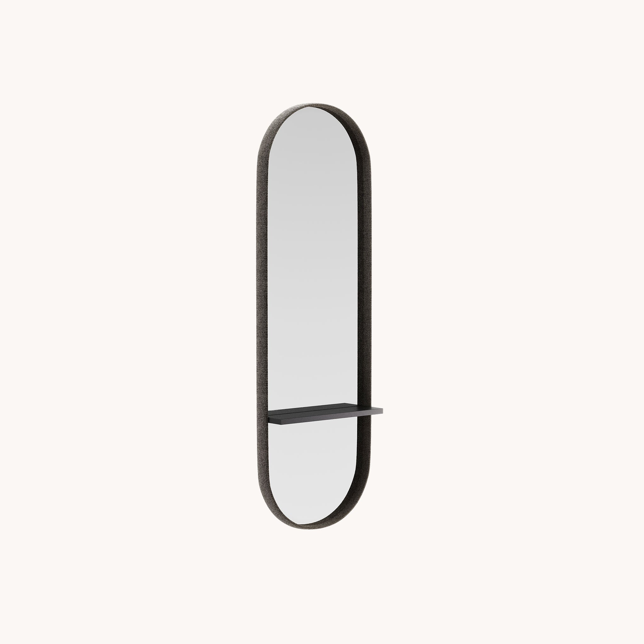 Miroir oval en verre fumé | Domkapa Cleo