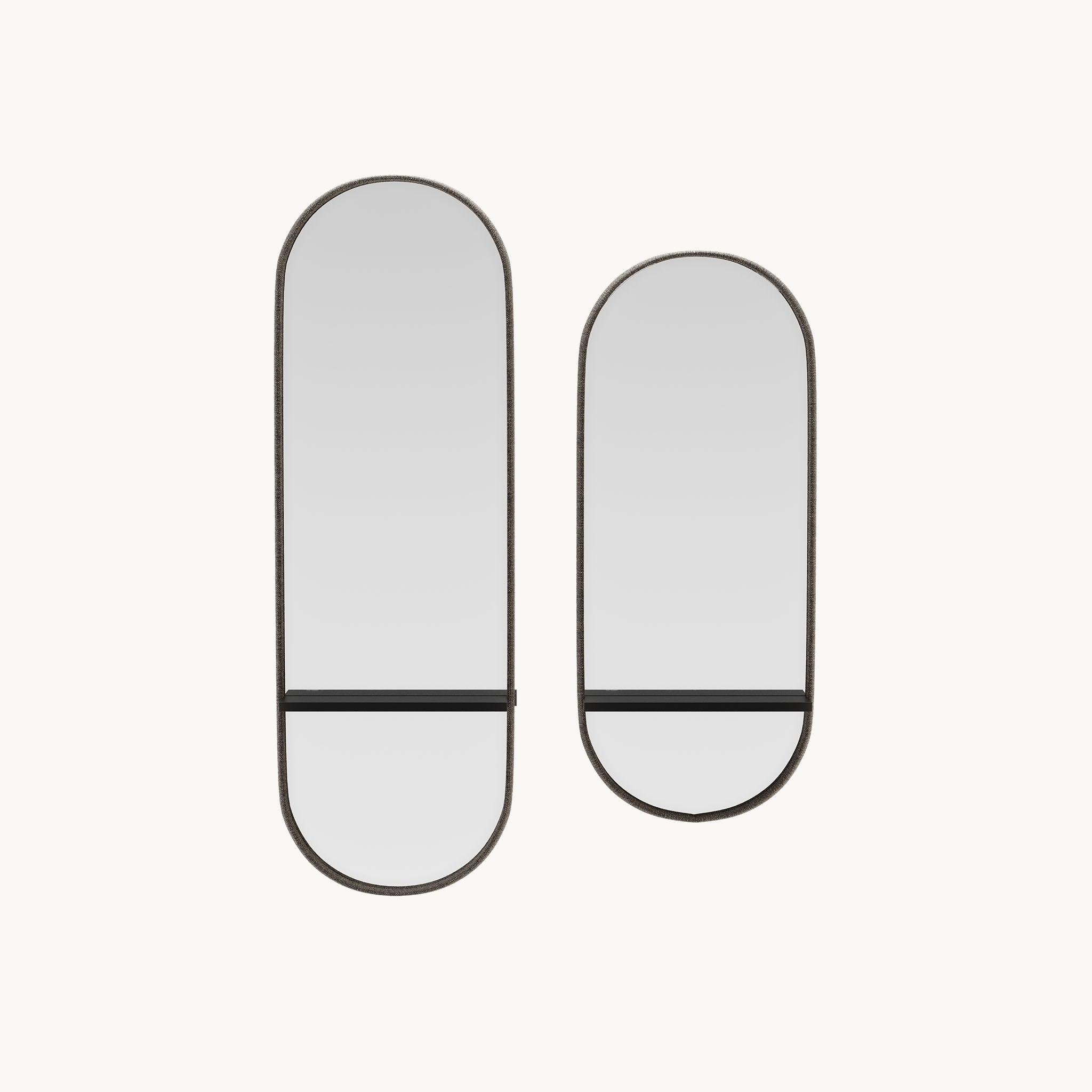 Miroir oval en verre fumé | Domkapa Cleo