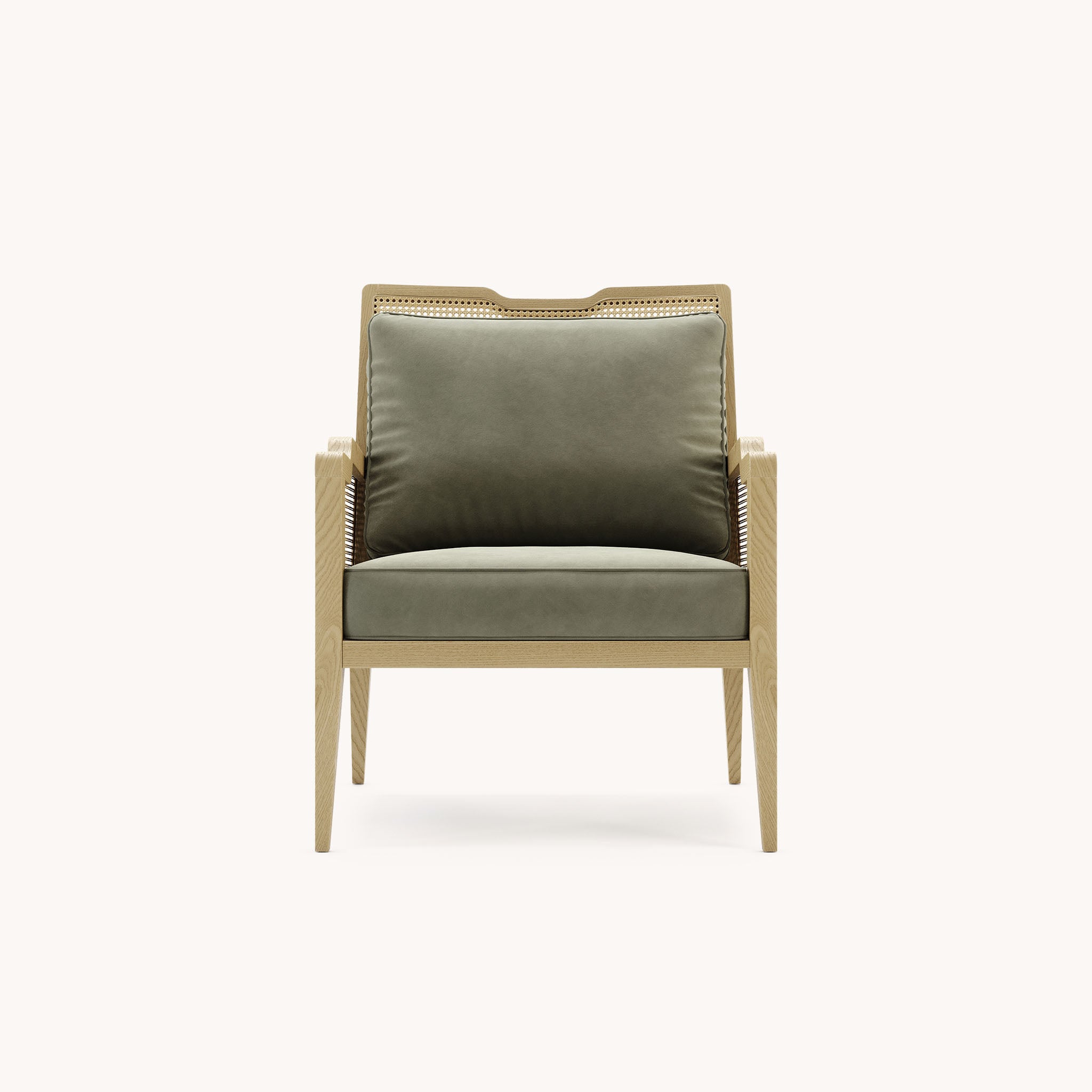 Fauteuil en tissu vert | Domkapa Eva