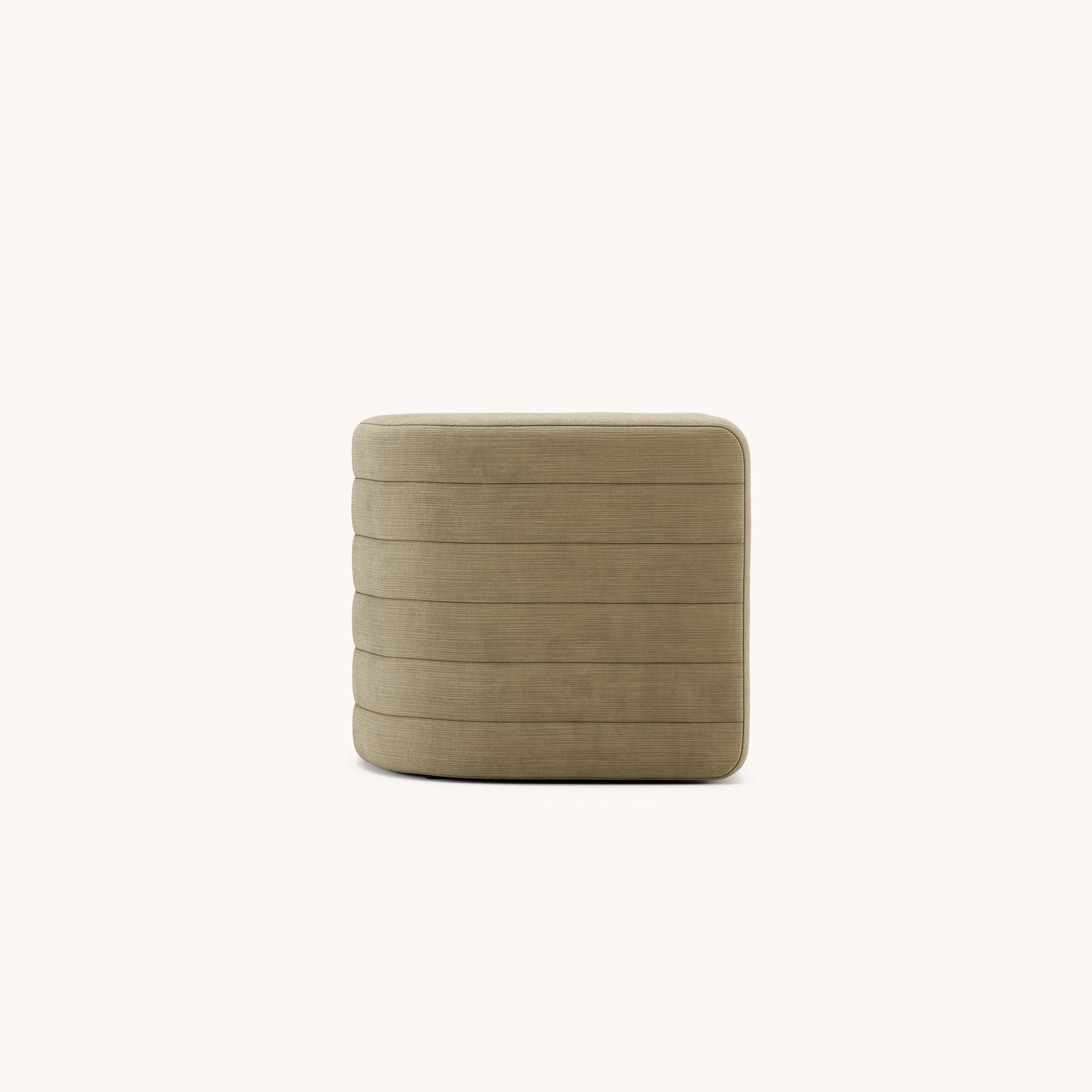 Pouf en velours champagne | Domkapa Zigzag