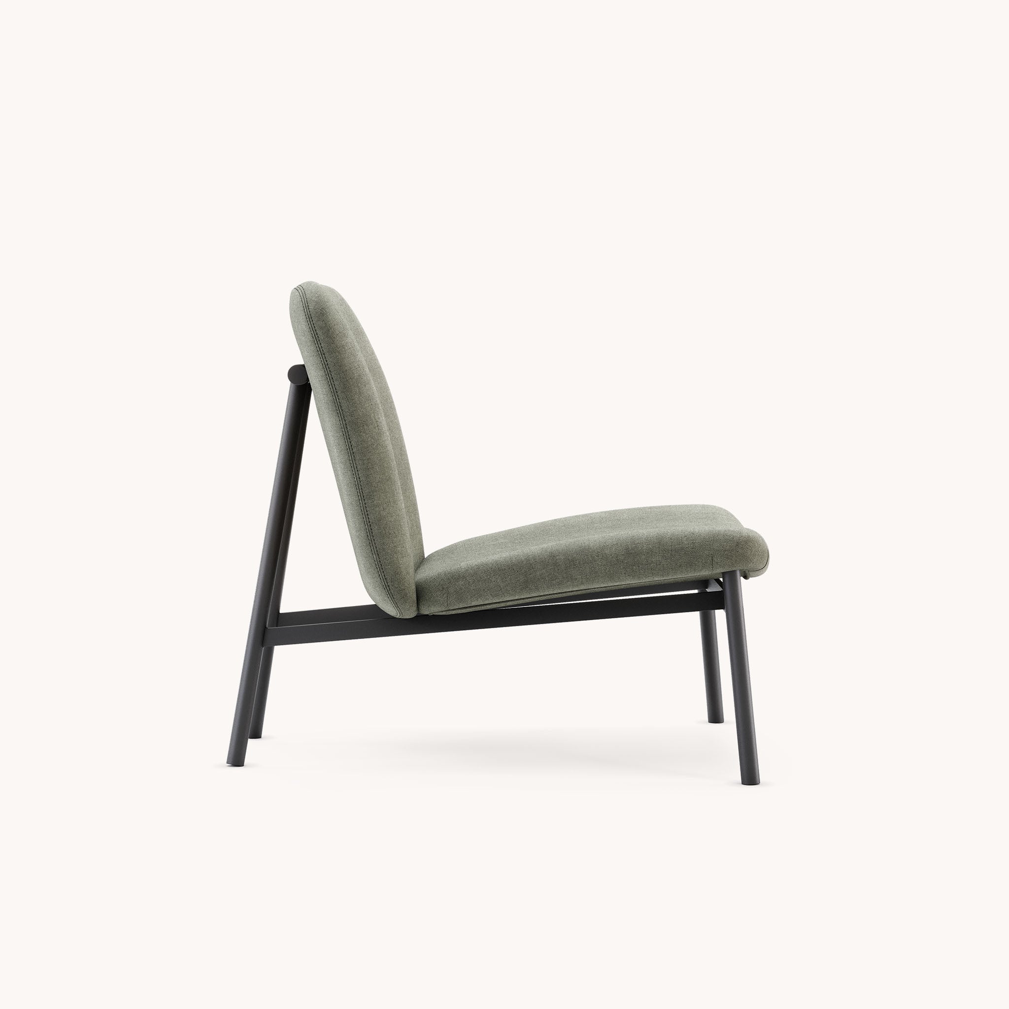 Fauteuil en tissu vert de gris | Domkapa Edison