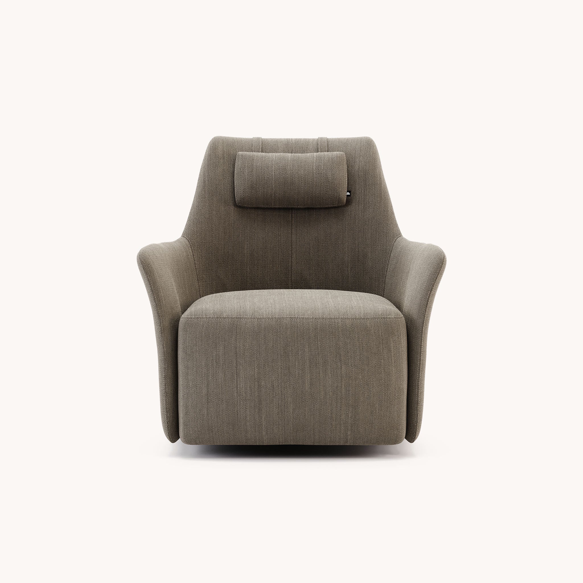 Fauteuil pivotant en tissu marron | Domkapa Alexander