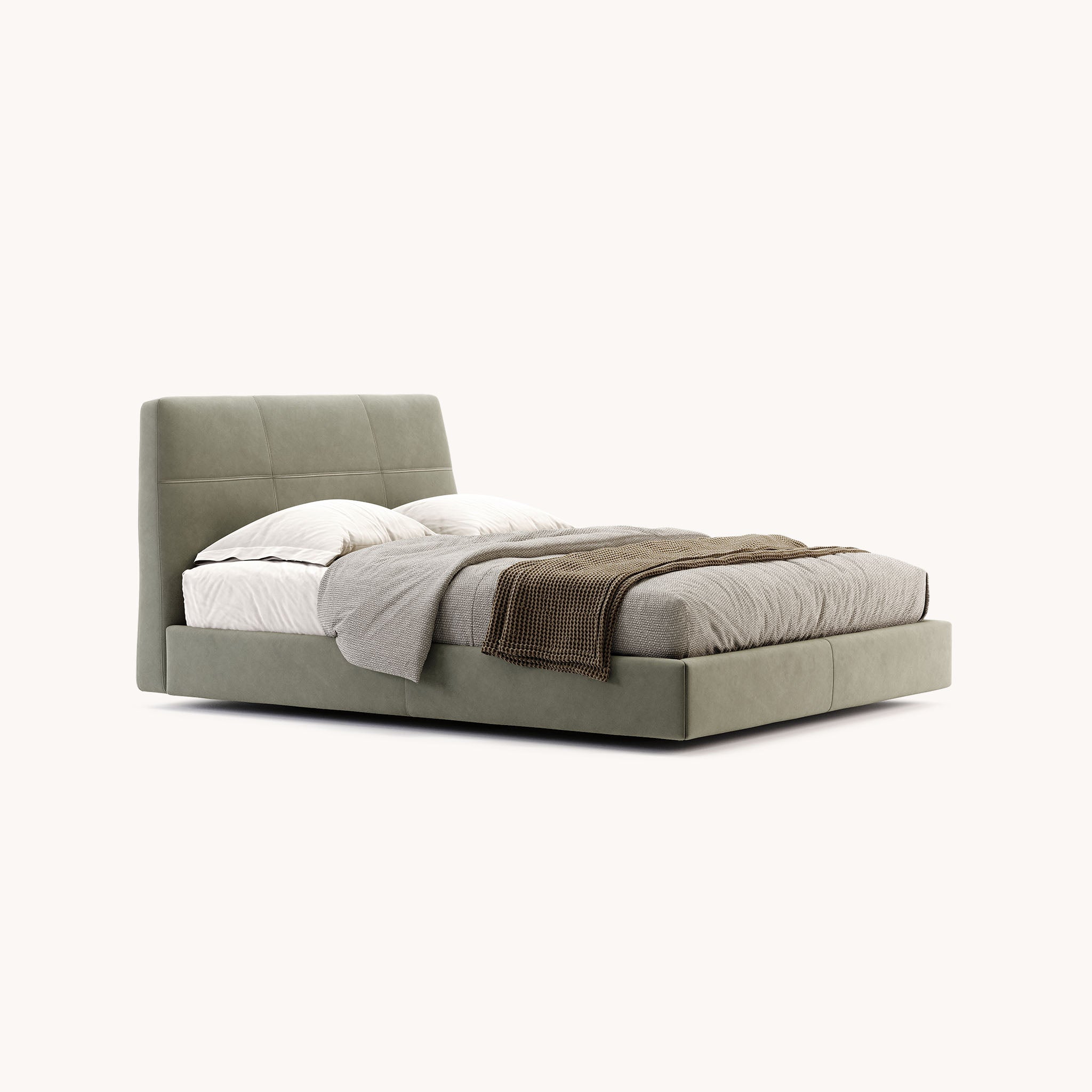Lit en microfibre verte | Domkapa Shelby