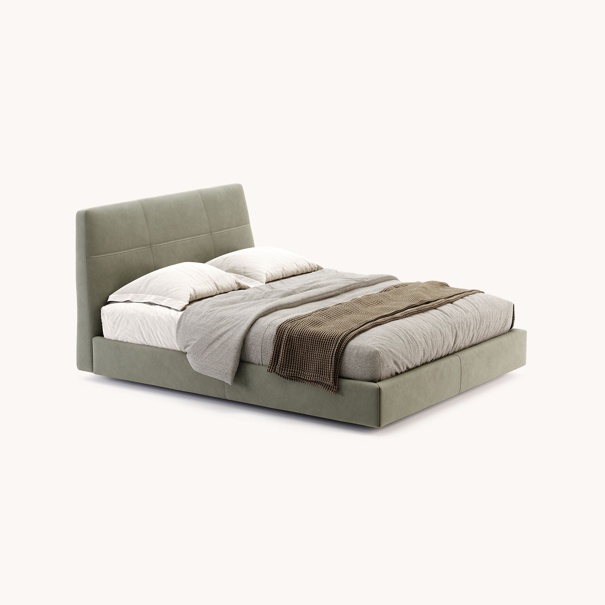 Lit en microfibre verte | Domkapa Shelby