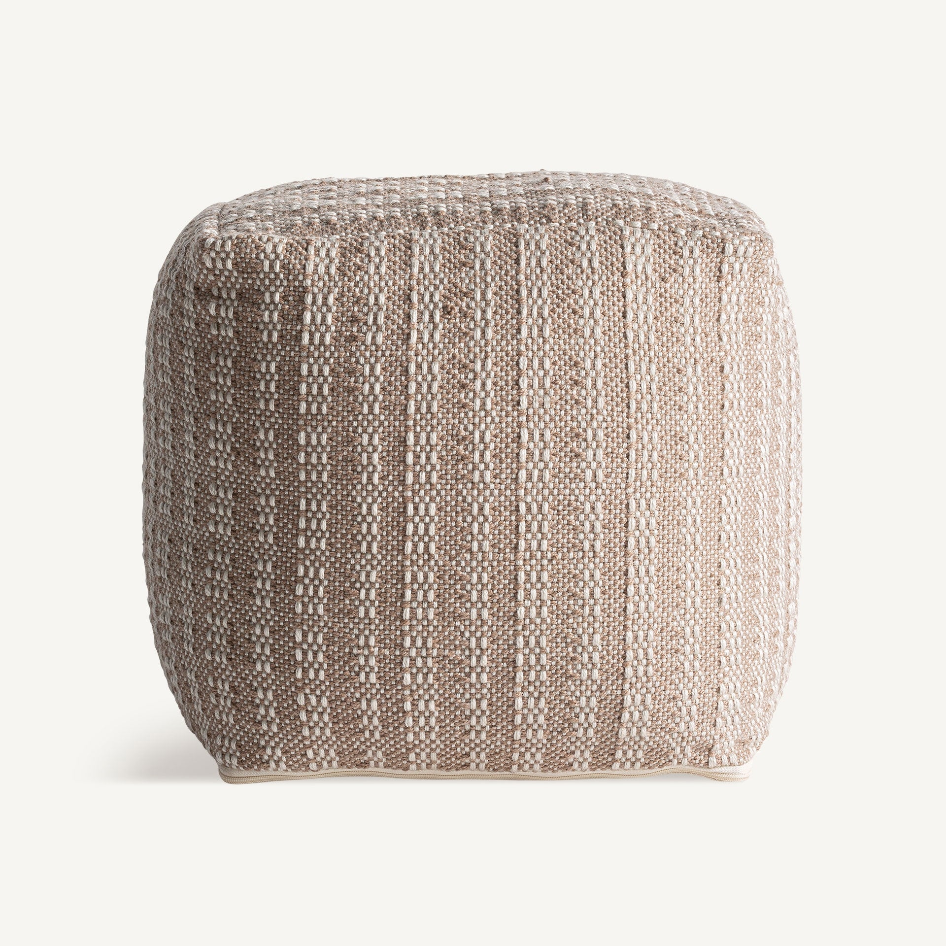 Pouf en tissu beige | Vical KIRHO