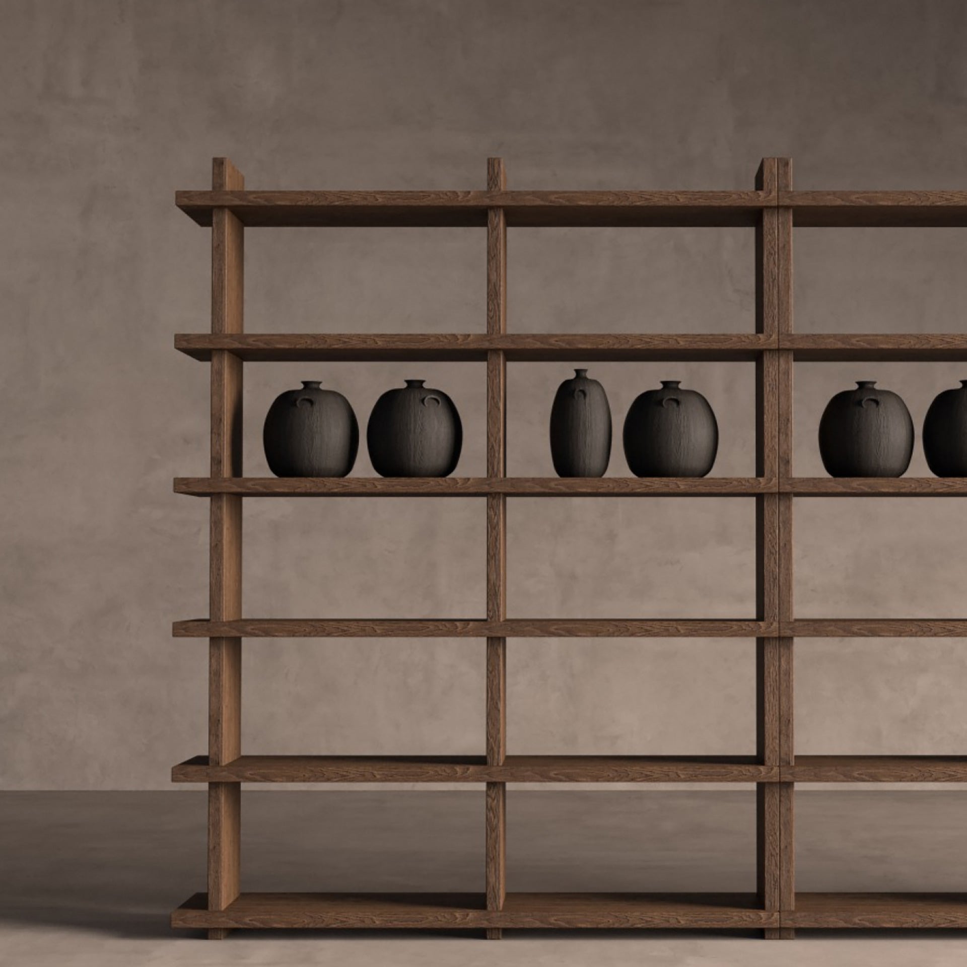 Étagère Modulaire Marron 200cm | VICAL Brutalist | REMO-HOME, mobilier design et décoration d'intérieur