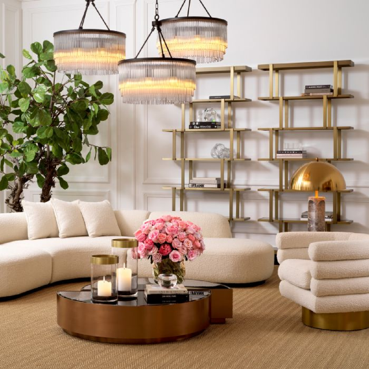 Étagère en laiton brossé | Eichholtz Nesto | REMO-HOME, mobilier et décoration d'intérieur