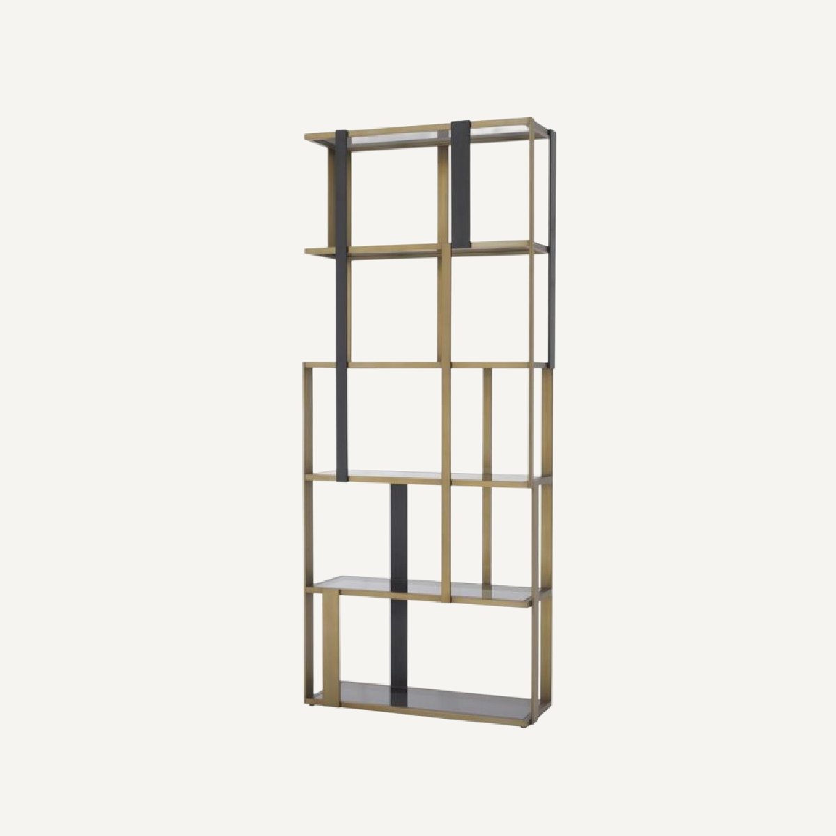 Étagère en laiton brossé et verre fumé | Eichholtz Clio 2 | REMO-HOME, mobilier et décoration d'intérieur