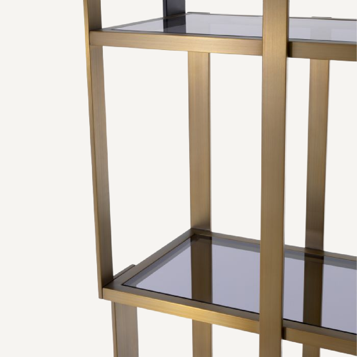 Étagère en laiton brossé et verre fumé | Eichholtz Clio 2 | REMO-HOME, mobilier et décoration d'intérieur