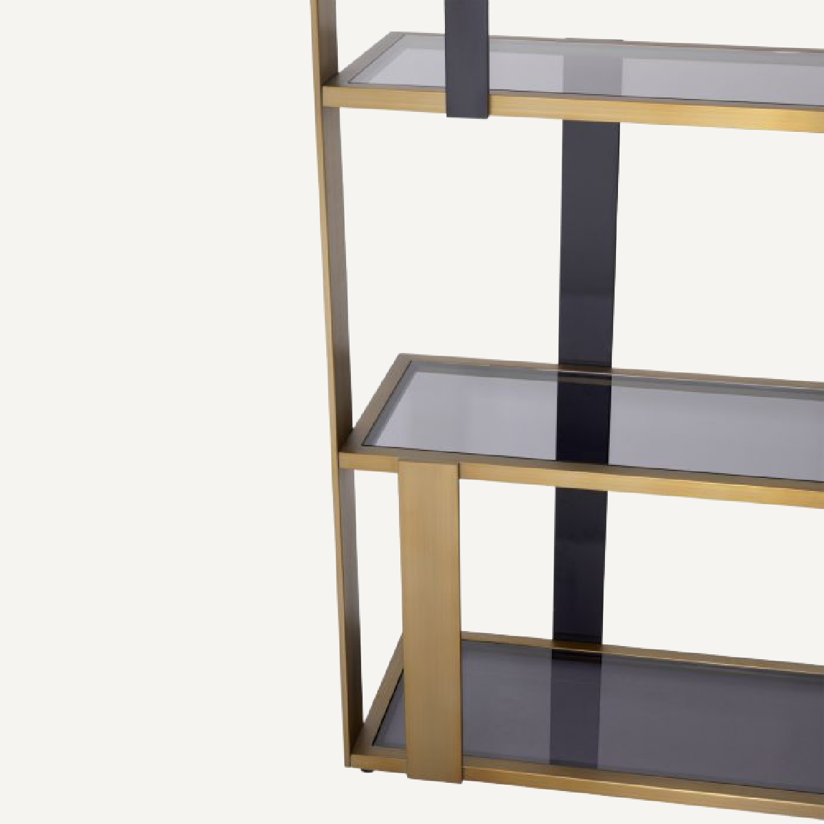 Étagère en laiton brossé et verre fumé | Eichholtz Clio 2 | REMO-HOME, mobilier et décoration d'intérieur