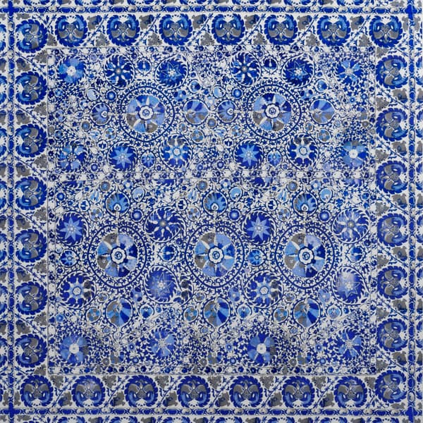 Tissu d'ameublement Iznik Cobalt | Andrew Martin - vue principale | REMO-HOME