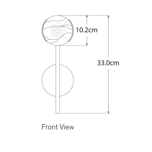 Applique murale Pedra Tall Brass | Andrew Martin - vue de détail | REMO-HOME