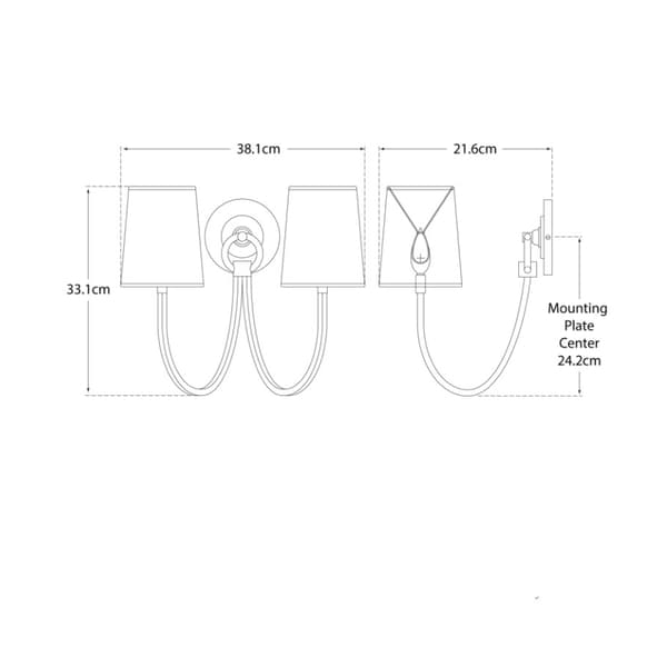 Applique murale Reed Double Bronze | Andrew Martin - vue de détail | REMO-HOME
