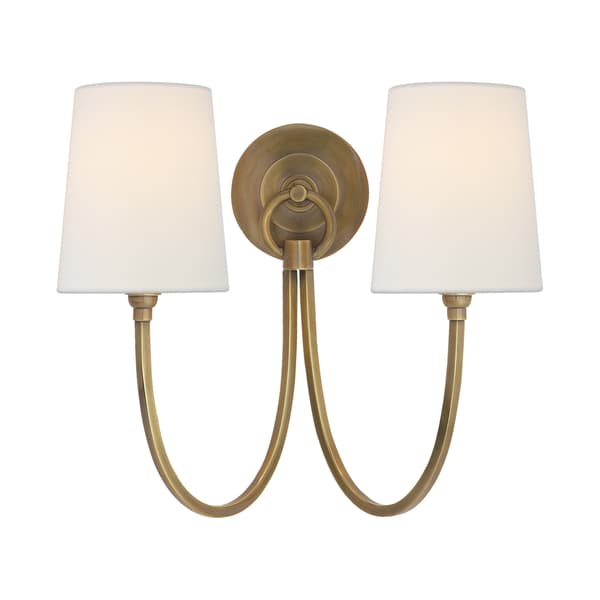 Applique murale Reed Double Brass Finition antique | Andrew Martin - vue principale | REMO-HOME