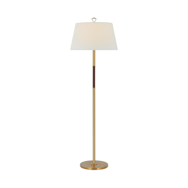 Lampadaire Griffin Brass & Leather | Andrew Martin - vue principale | REMO-HOME