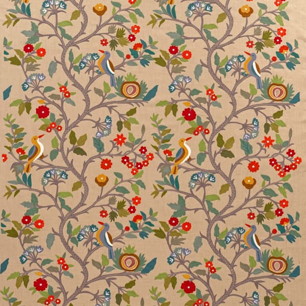 Tissu d'ameublement Birdsong Multi | Andrew Martin - vue principale | REMO-HOME