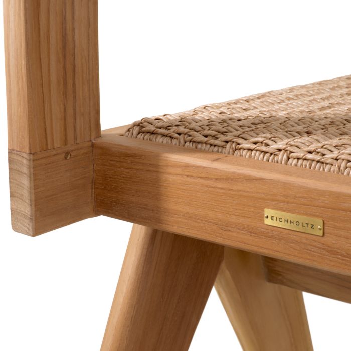 Chaise extérieure avec teck et cordage marron | Eichholtz Niclas