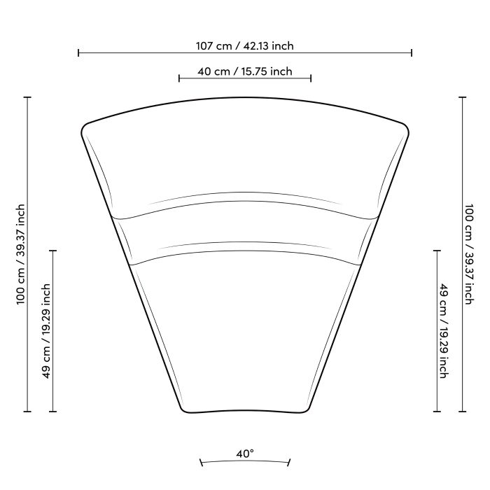 Module d'angle intérieur tissu blanc cassé | Eichholtz Lindau