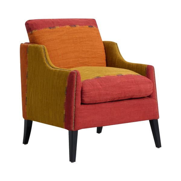 Fauteuil Regal Turkish Perde Red & Green | Andrew Martin - vue principale | REMO-HOME