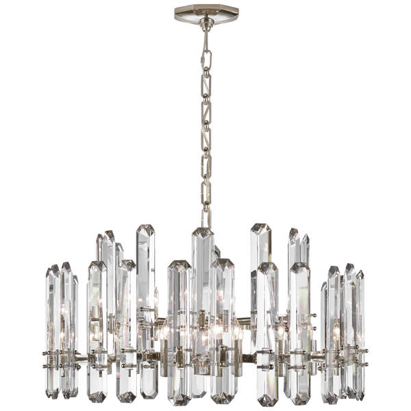 Plafonnier Bonnington Chandelier Nickel | Andrew Martin - vue principale | REMO-HOME